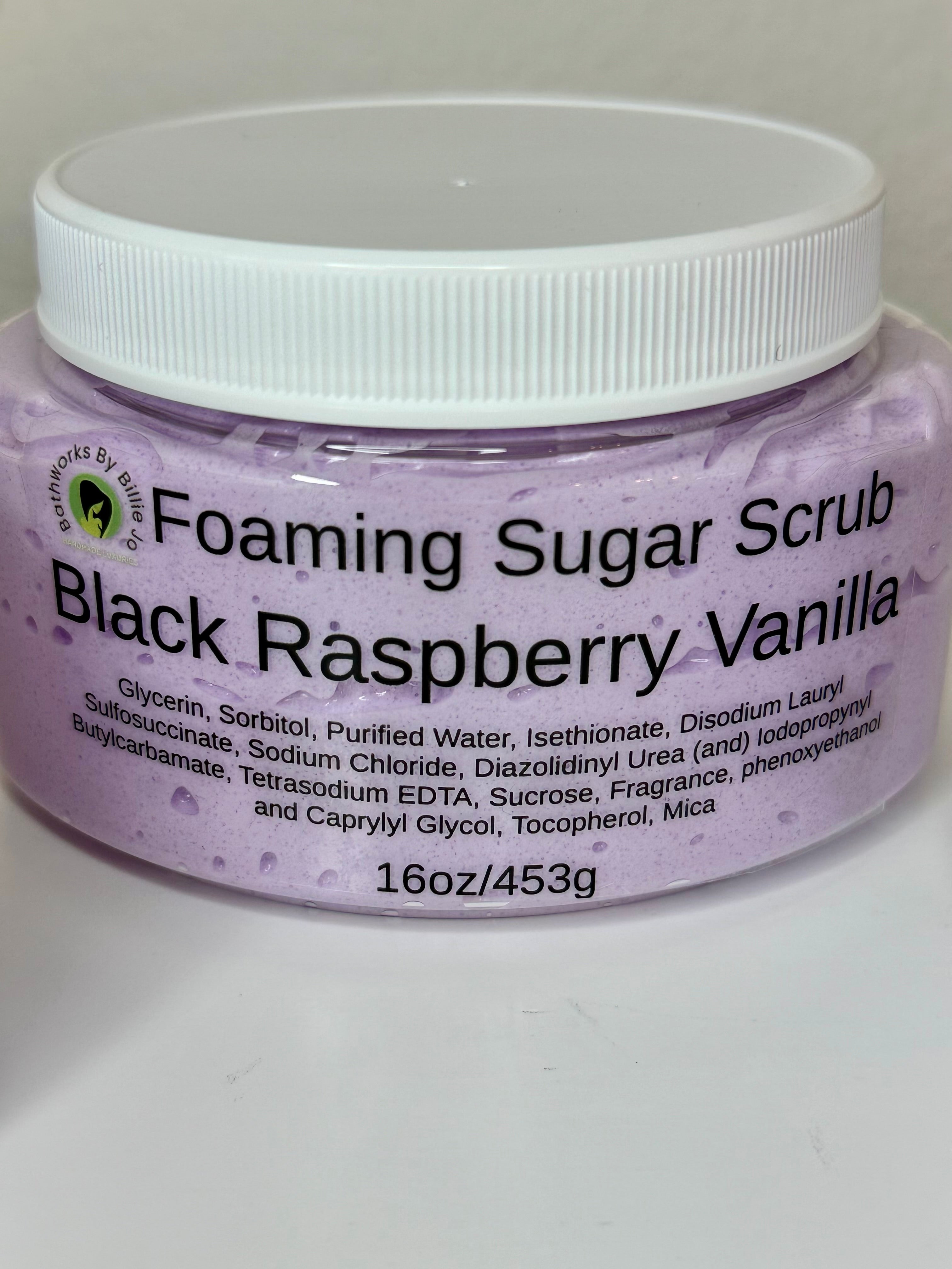Black Raspberry Vanilla – Foaming Sugar Scrub (16oz)